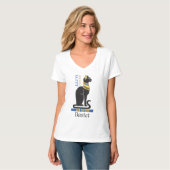 Bastet of Bast. Aciënte Egyptische godin T-shirt (Voorkant volledig)