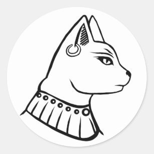 Bastet - Oude Egyptische godin Ronde Sticker