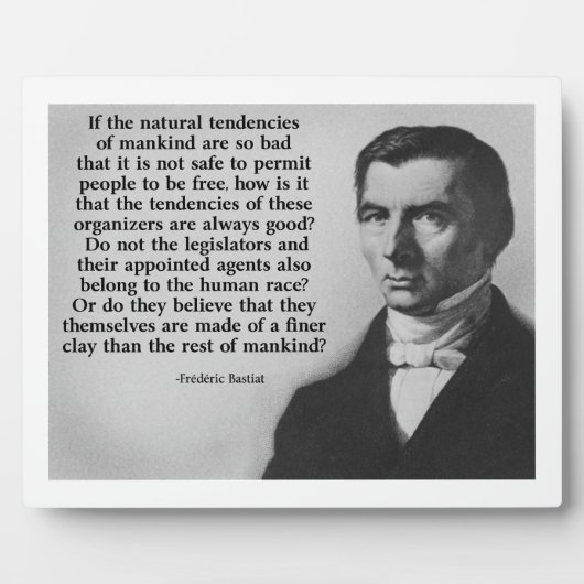 Bastiat Finer Clay Quote Fotoplaat (Voorkant)