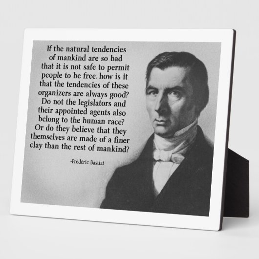 Bastiat Finer Clay Quote Fotoplaat (Zijkant)