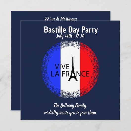 Bastille Dag 14 juli Viering Kaart (Voorkant / Achterkant)