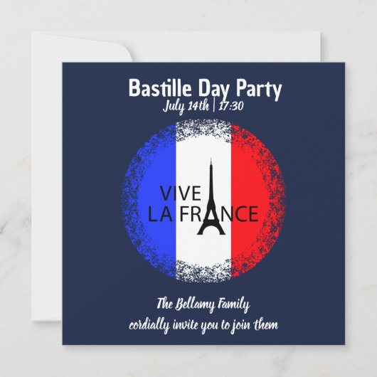 Bastille Dag 14 juli Viering Kaart (Voorkant)