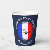 Bastille Dag 14 juli Viering Papieren Bekers (Achterkant)