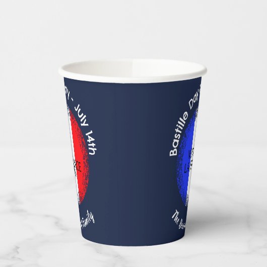 Bastille Dag 14 juli Viering Papieren Bekers (Links)