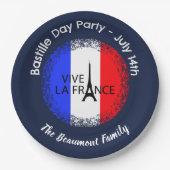 Bastille Dag 14 juli Viering Papieren Bordje (Voorkant)