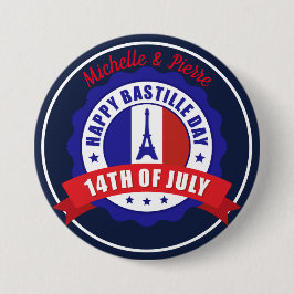 Bastille Dag 14 juli Viering Ronde Button 7,6 Cm