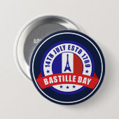 Bastille Dag 14 juli Viering Ronde Button 7,6 Cm (Voorkant /achterkant)