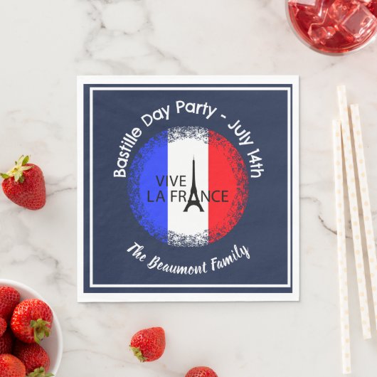 Bastille Dag 14 juli Viering Servet (Insitu)