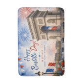 Bastille dag Arc de triomphe Parijs Frankrijk vuur Badmat (Voorkant Verticaal)