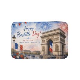 Bastille dag Arc de triomphe Parijs Frankrijk vuur Badmat