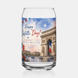 Bastille dag Arc de triomphe Parijs Frankrijk vuur Blikvorm Glas