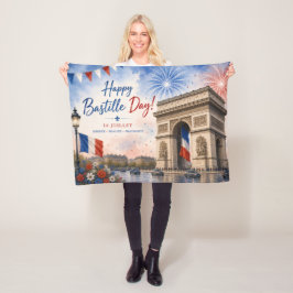 Bastille dag Arc de triomphe Parijs Frankrijk vuur Fleece Deken