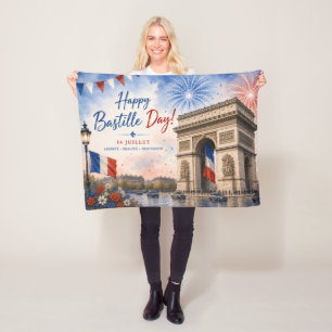 Bastille dag Arc de triomphe Parijs Frankrijk vuur Fleece Deken