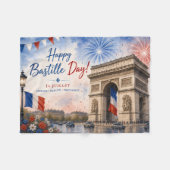 Bastille dag Arc de triomphe Parijs Frankrijk vuur Fleece Deken (Voorkant (Horizontaal))