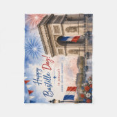 Bastille dag Arc de triomphe Parijs Frankrijk vuur Fleece Deken (Voorkant)