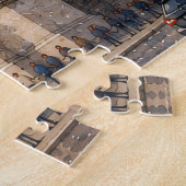 Bastille dag Arc de triomphe Parijs Frankrijk vuur Legpuzzel (Zijkant)