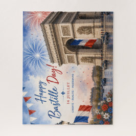 Bastille dag Arc de triomphe Parijs Frankrijk vuur Legpuzzel