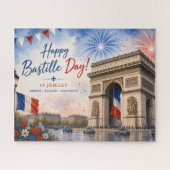 Bastille dag Arc de triomphe Parijs Frankrijk vuur Legpuzzel (Horizontaal)