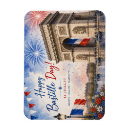 Bastille dag Arc de triomphe Parijs Frankrijk vuur Magneet