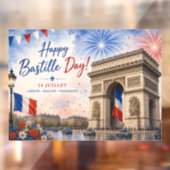 Bastille dag Arc de triomphe Parijs Frankrijk vuur Raamsticker (Vel 2)