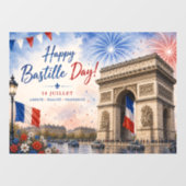 Bastille dag Arc de triomphe Parijs Frankrijk vuur Raamsticker (Vel)