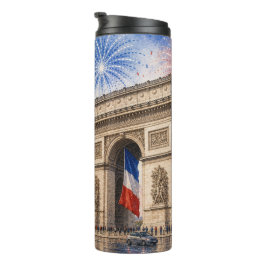 Bastille dag Arc de triomphe Parijs Frankrijk vuur Thermosbeker