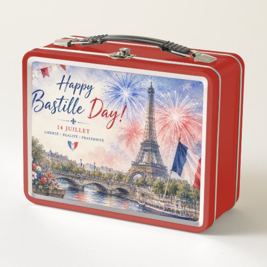Bastille Dag Eiffeltoren Seine rivier vuurwerk (Voorkant)
