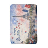 Bastille Dag Eiffeltoren Seine rivier vuurwerk Badmat (Voorkant Verticaal)