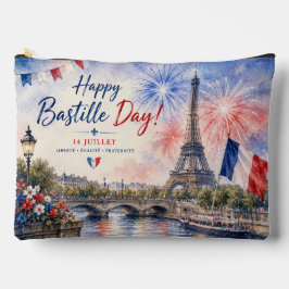 Bastille Dag Eiffeltoren Seine rivier vuurwerk Etui
