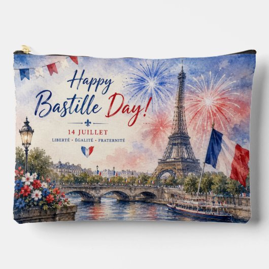 Bastille Dag Eiffeltoren Seine rivier vuurwerk Etui (Voorkant)
