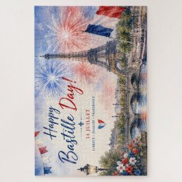Bastille Dag Eiffeltoren Seine rivier vuurwerk Legpuzzel