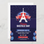 Bastille Dag Feest Uitnodiging Flyer Sjabloon (Voorkant / Achterkant)
