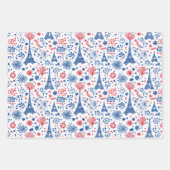 Bastille Dag Frankrijk Patroon 1 Inpakpapier Vel (Voorkant)