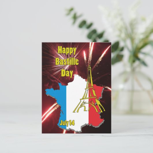 Bastille Day 14 juli Briefkaart (Staand voorkant)