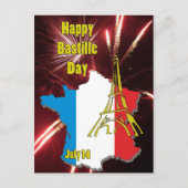 Bastille Day 14 juli Briefkaart (Voorkant)