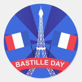 Bastille Day 14 juli Frankrijk Franse nationale da Ronde Sticker