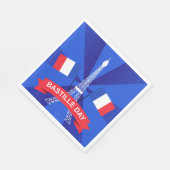 Bastille Day 14 juli Frankrijk Franse nationale da Servet (Hoek)