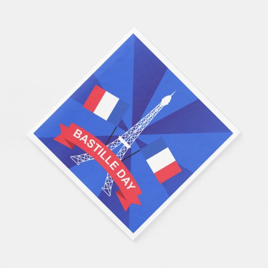 Bastille Day 14 juli Frankrijk Franse nationale da Servet (Hoek)