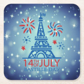 Bastille Day 14 juli Kartonnen Onderzetters (Voorkant)