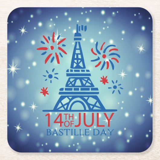 Bastille Day 14 juli Kartonnen Onderzetters (Voorkant)