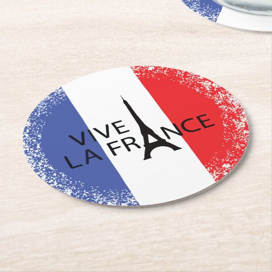 Bastille Day 14 juli Ronde Kartonnen Onderzetter (Gebogen)