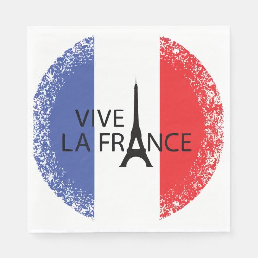 Bastille Day 14 juli Servet (Voorkant)