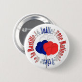 Bastille Day Balloons Button (Voorkant /achterkant)