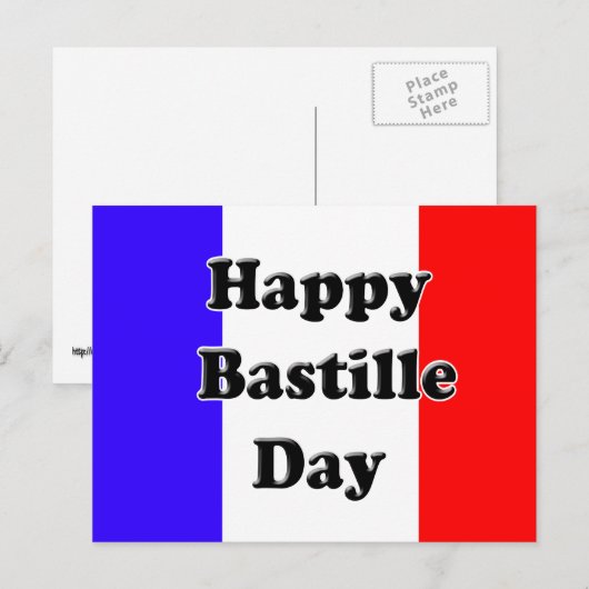 Bastille Day Briefkaart (Voorkant / Achterkant)