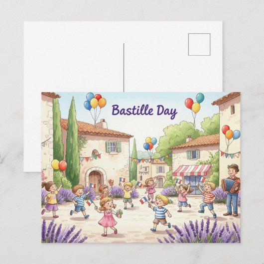 Bastille Day Briefkaart (Voorkant / Achterkant)