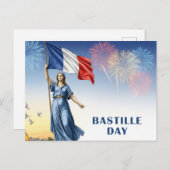 Bastille Day Briefkaart (Voorkant / Achterkant)