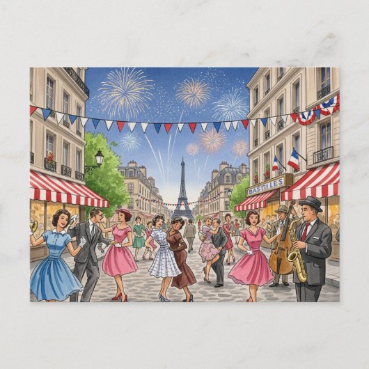 Bastille Day Briefkaart (Voorkant)
