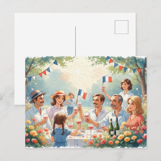 Bastille Day Briefkaart (Voorkant / Achterkant)
