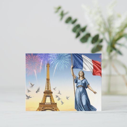 Bastille Day Briefkaart (Staand voorkant)