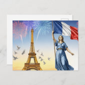 Bastille Day Briefkaart (Voorkant / Achterkant)